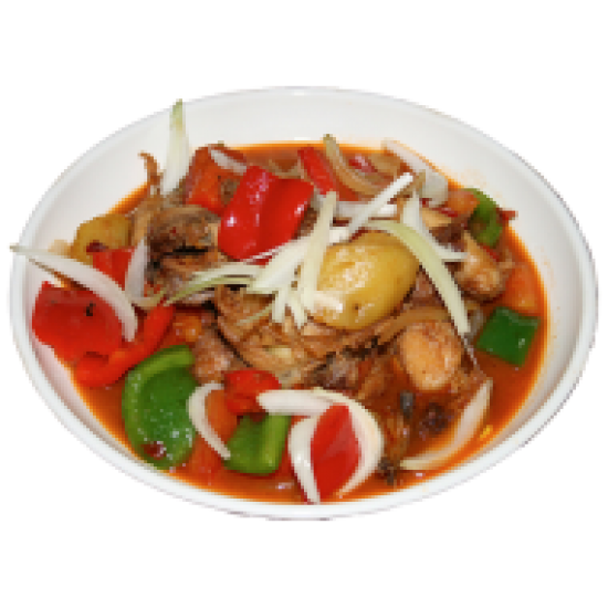 Шаупянджи (курица с картофелем и овощами)