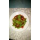 Лесная сказка (помидоры, жареное мясо, жареные грибы, чеснок, соевый соус)